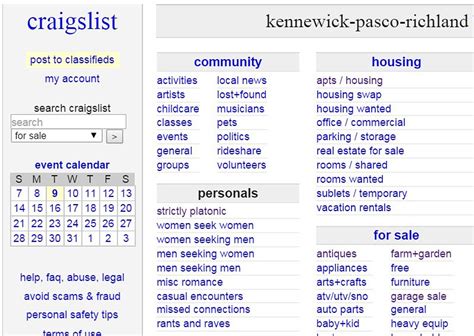 org, backpagepro, backpage and other classified websites. . Craigslist kennewick tricities